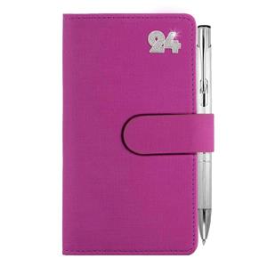 Diary SPLIT CRYSTAL weekly kapesní 2024 Czech - fuchsia pink