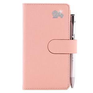 Diary SPLIT CRYSTAL weekly kapesní 2024 Czech - light pink