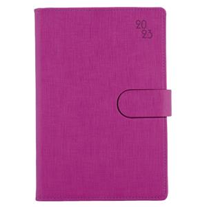 Diary SPLIT daily A5 2023 Slovak - fuchsia pink