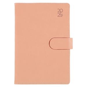 Diary SPLIT daily A5 2024 Polish - light pink