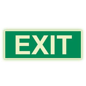 EXIT - fotoluminescencyjny znak, płyta PVC 1 mm 300x120 mm