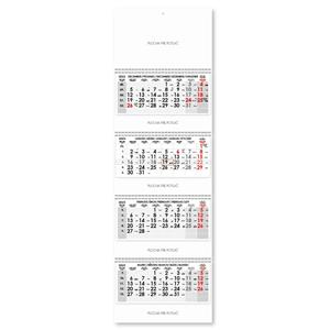 Fourmonths Wall Calendar Kvatro stacked Slovak with spiral 2023 - grey