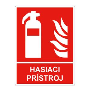 Hasiaci prístroj - bezpečnostná tabuľka, plast 2 mm s dierkami 200x150 mm