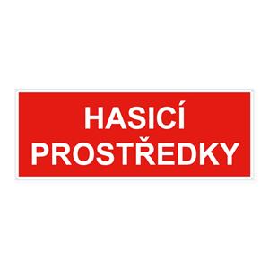 Hasicí prostředky - bezpečnostní tabulka s dírkami, plast 2 mm 210x80 mm