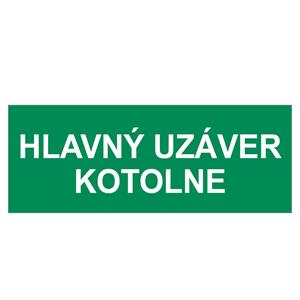 Hlavný uzáver kotolne, samolepka 210x80mm