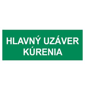 Hlavný uzáver kúrenia, plast 1mm 210x80mm