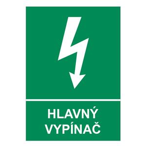 Hlavný vypínač, plast 1mm 148x210mm