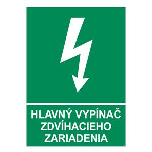 Hlavný vypínač zdvíhacieho zariadenia, plast 2mm s dierkami-210x297mm