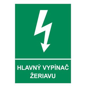 Hlavný vypínač žeriavu, samolepka 210x297mm