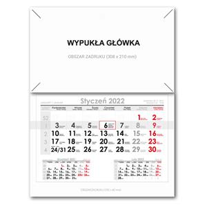 Kalendarz 1-dzielny GŁÓWKA WYPUKŁA 2022