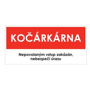 KOČÁRKÁRNA, červená, plast 1 mm 190x90 mm