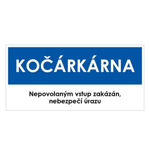 KOČÁRKÁRNA, modrá, plast 2 mm 190x90 mm