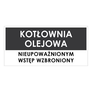 KOTŁOWNIA OLEJOWA, szary - płyta PVC 1 mm 190x90mm