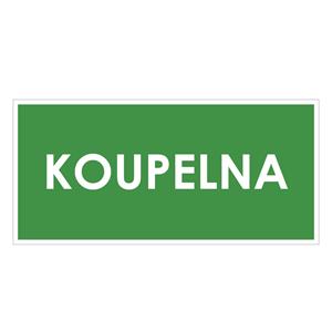 KOUPELNA, zelená, plast 1 mm 190x90 mm