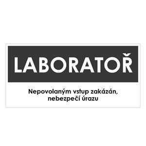 LABORATOŘ, šedá, plast 1 mm 190x90 mm