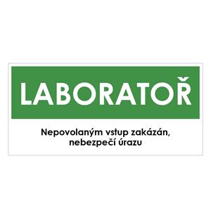 LABORATOŘ, zelená, plast 2 mm 190x90 mm