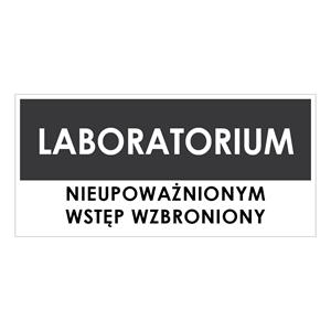 LABORATORIUM, szary - naklejka 190x90 mm