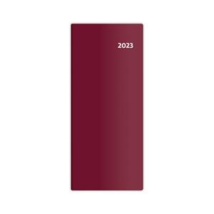 Monthly pocket diary 2023 - Torino - bordeaux red