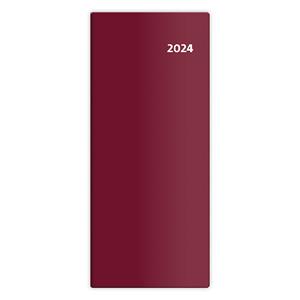 Monthly pocket diary 2024 - Torino - bordeaux red