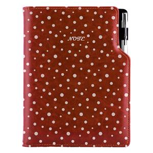 Note DESIGN A5 Lined - brown - dots