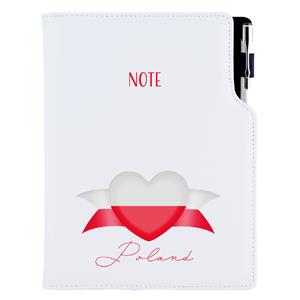 Note DESIGN A5 Lined - white - Polish - flag