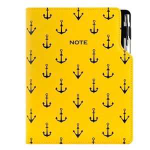 Note DESIGN A5 Lined - yellow - sailor - anchors