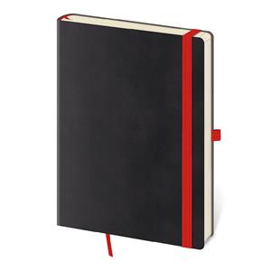 Note Flexies A5 Dottted - Black/Red