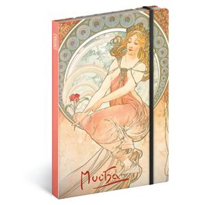 Note lined A5 - Alphonse Mucha - Painting