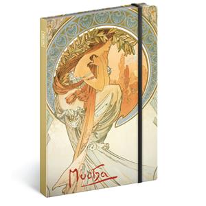 Note lined A5 - Alphonse Mucha - Poetry