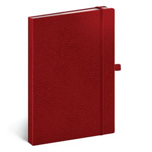 Note lined A5 - Vivella Classic - red/red