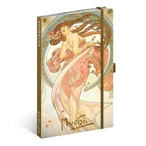 Notes - Alfons Mucha – Dance - lined