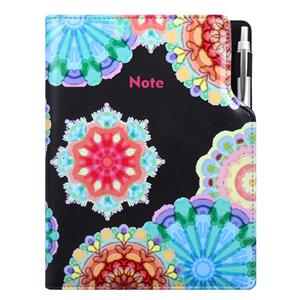 Notes DESIGN A4 Lined - black - kaleidoscope