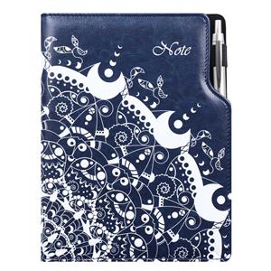 Notes DESIGN A4 Lined - blue - ornament