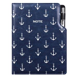 Notes DESIGN A5 Lined - blue - sailor - anchors