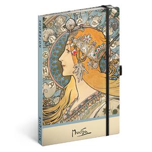 Notes - notebook Alfons Mucha – Zodiac - dotted