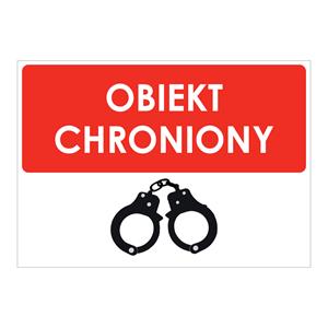 OBIEKT CHRONIONY, naklejka 210x148 mm