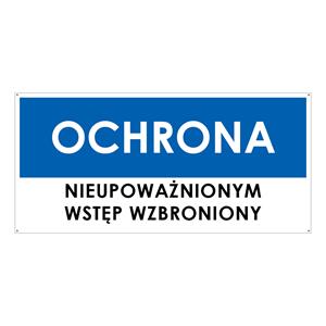 OCHRONA, niebieski - płyta PVC 2 mm z dziurkami 190x90 mm