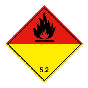 ORGANICKÉ PEROXIDY Č.5.2, plast 2 mm, 100x100 mm