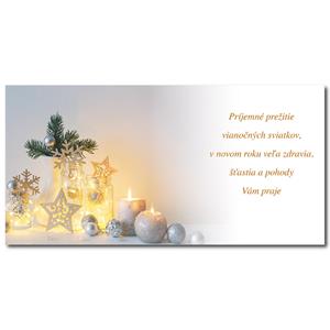 PF - Card with wishes - decoration with stars