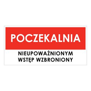 POCZEKALNIA, płyta PVC 2 mm, 190x90 mm