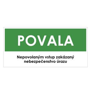 Povala, zelená, plast 1mm,190x90mm