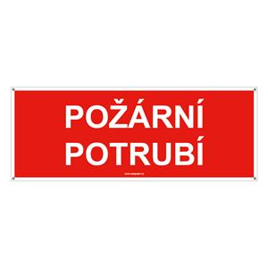 Požární potrubí - bezpečnostní tabulka s dírkami, plast 2 mm 210x80 mm