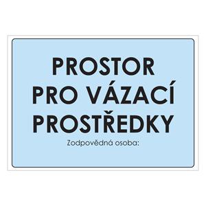 PROSTOR PRO VÁZACÍ PROSTŘEDKY, plast 1 mm, A4