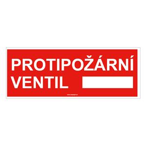 Protipožární ventil - bezpečnostní tabulka, samolepka 210x80 mm