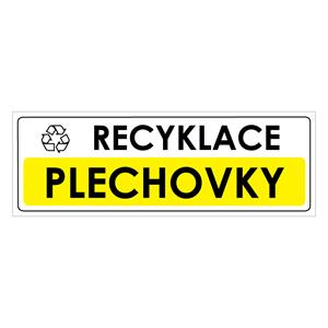 RECYKLACE - PLECHOVKY, plast 1 mm 290x100 mm