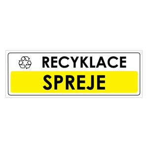 RECYKLACE - SPREJE, Samolepka 290x100 mm