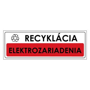 Recyklácia-Elektrozariadenia, samolepka 290x100mm