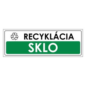 Recyklácia-Sklo,plast 2mm,290x100mm