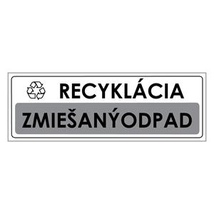 Recyklácia-Zmiešaný odpad,plast 1mm,290x100mm