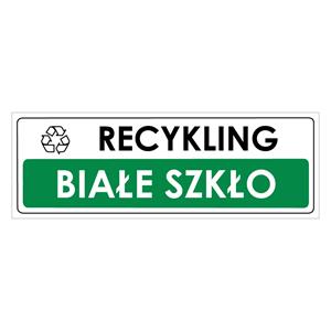 RECYKLING - BIAŁE SZKŁO, płyta PVC 2 mm, 290x100 mm